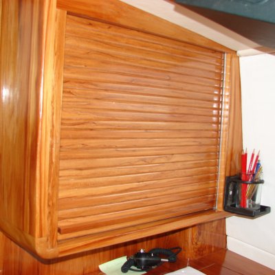 Rimu roller door in boat