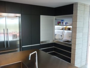 Anodized Aluminium roller door for scullery