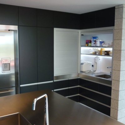 Anodized Aluminium roller door for scullery