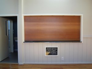 Cedar Servery Door in church