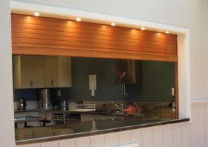 Cedar Servery Door in church