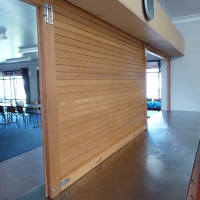 Cedar Servery Door with removable centre mullions