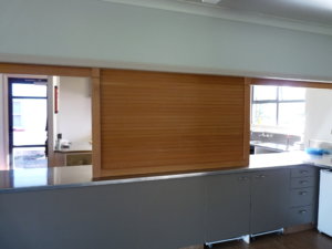 Cedar Servery Door with removable centre mullions