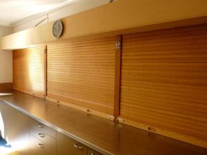 Cedar Servery Door with removable centre mullions
