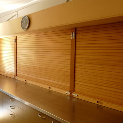 Cedar Servery Door with removable centre mullions