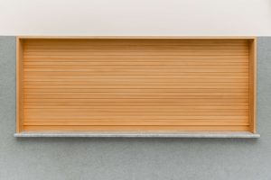 Sage Doors commercial servery roller door yellow cedar closed