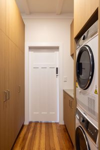 Sage Doors Timbalook Ruakaka Laundry - The Kitchen and Cabinet Co