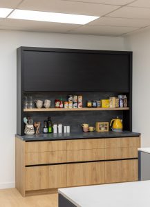 Large Pantry Roller Door - Acrymatte Eclipse with Lookcrete Loutro + Timbalook Matakana - Alt View