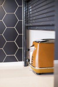 Sage Doors lacquered roller door / appliance-garage coffee toaster-Toni Roberts - Kitchen Architect