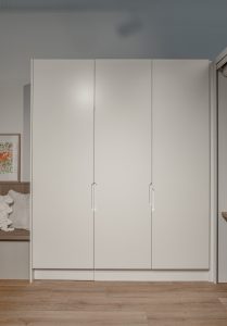 Sage Doors Opticoat inset handle with variations on Opticoat Texas 22mm Milk Satin