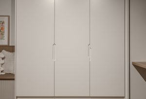 Sage Doors Opticoat inset handle with variations on Opticoat Texas 22mm Milk Satin