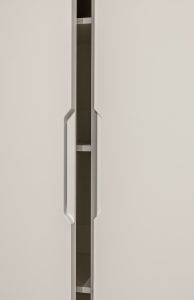 Sage Doors Opticoat inset handle with variations on Opticoat Texas 22mm Milk Satin