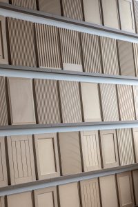 Sage Doors Optidoor profile samples on wall