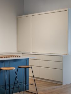 Sage Doors pantry appliance garage roller door Opticoat Almond Matte, J Handle, Profile Handle, Timbalook Ruakaka, Tennessee Mongtomery Kea Matte Island